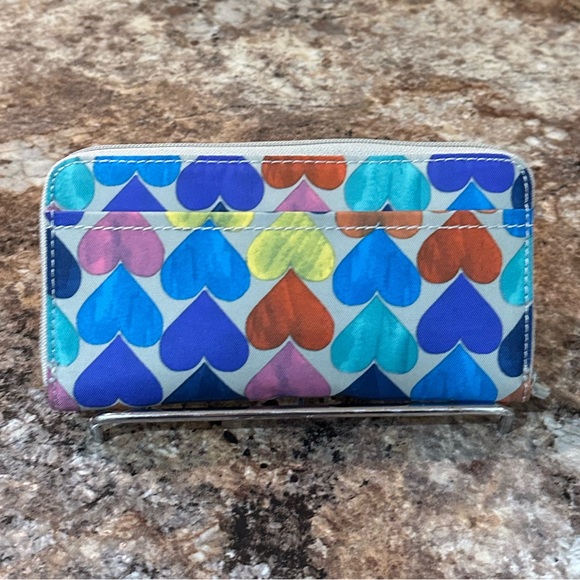 Kipling Heart Print Accordion Wallet  **Like New** - Picture 3 of 9
